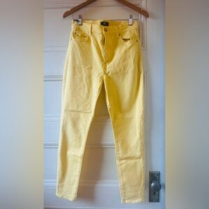 7 for all Mankind Canary Yellow stretch jeans